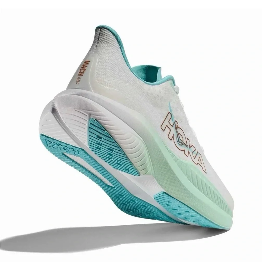 HOKA 🔥 Mach 6 1147810 FTRS Frost White Running Shoes Sneakers 7 8 9 10 - Picture 5 of 12